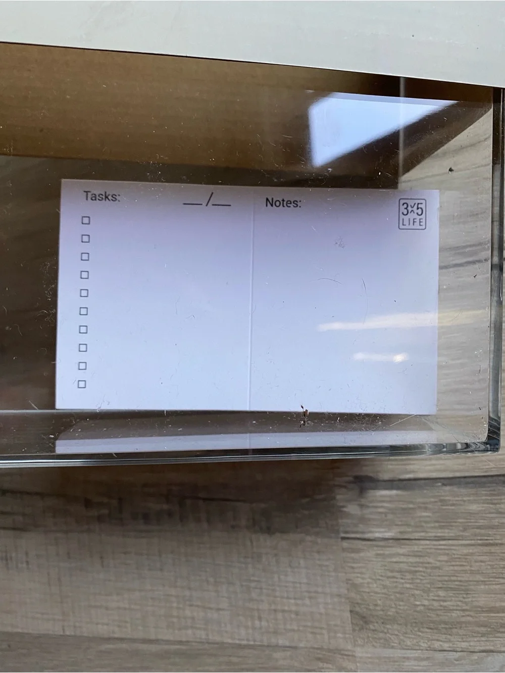 Threshold Clear Acrylic Wall Pocket with Gold Hardware Accents